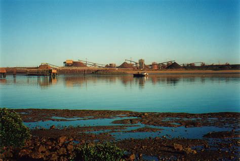 The port of Port Hedland, where red, dusty iron ore is the main cargo ...