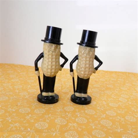 Vintage Mr. Peanut Salt and Pepper Shakers Collectible Salt