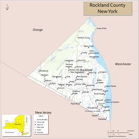 Map of Rockland County, New York - Where is Located, Cities, Population ...