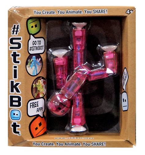 Stikbot Stikbot 3 Figure Pink Zing - ToyWiz