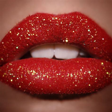 So amazing! Glitter lips :) #red #lips #glitter #sparkle #teeth #makeup ...