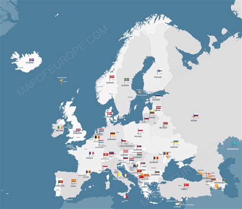 Europe Flag Map