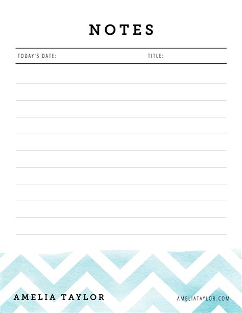 Printable Cute Notepad Template - Printable Templates