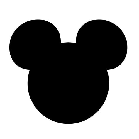 Mickey Mouse Head Mouse Ears Stencil Made from 4 Ply Mat Board or Black ...