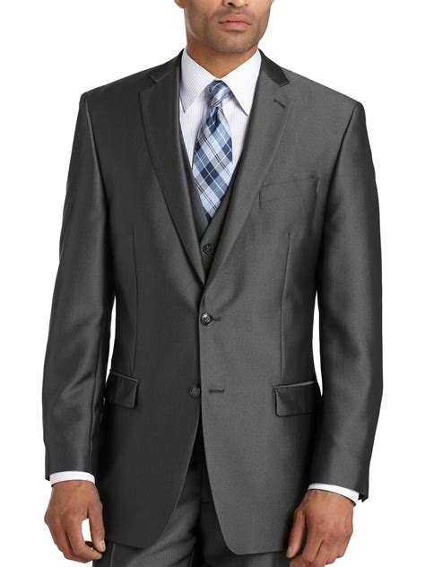 Calvin Klein Gray Herringbone Slim Fit Suit Separates (Outlet) - Suit ...