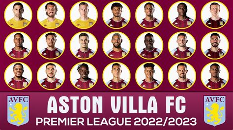 ASTON VILLA FC SQUAD 2022/23 UNDER STEVEN GERRARD - YouTube