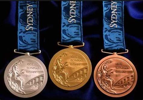 Sydney 2000 Olympic Medals Set Gold/Silver/Bronze with Silk | Etsy