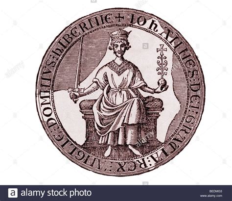 King John The Royal Seal As Fixed To The Magna Carta Stock Photo ...