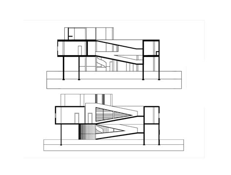 Project One - Villa Savoye: Final Axonometric + Plans + Sections ...