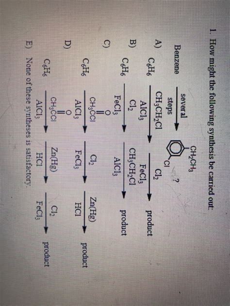 Solved 1. How might the following synthesis be carried out: | Chegg.com