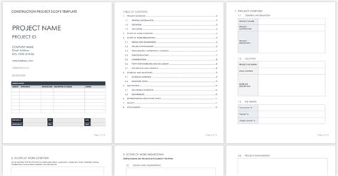 Free Simple Project Scope Template - PRINTABLE TEMPLATES