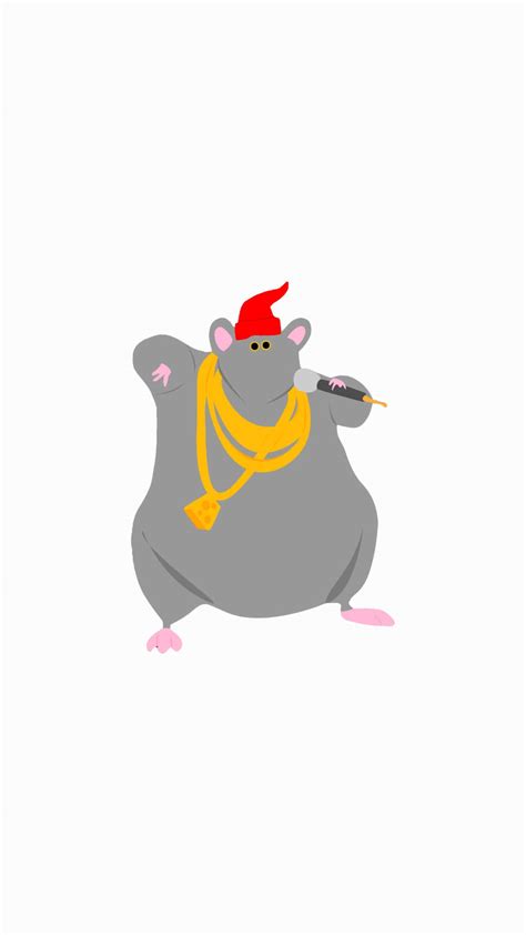 Download Biggie Cheese Rapping Illustration Wallpaper | Wallpapers.com