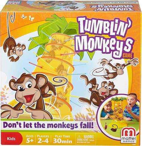 Amazon.com: Mattel Games Tumblin' Monkeys Kids Game with Monkey Game ...