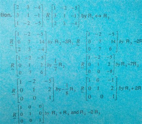 math mode - How to write the row equivalent matrices in latex? - TeX ...