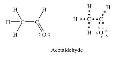 Draw Lewis structures for the acetaldehyde molecule (CH_3CHO), the ...