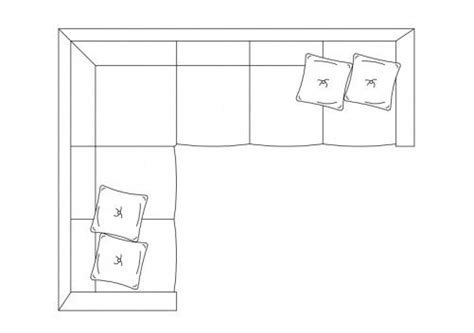 L-SHAPE SOFA TOP VIEW | FREE CADS