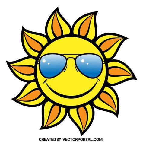 Sun with sunglasses.ai Royalty Free Stock SVG Vector and Clip Art