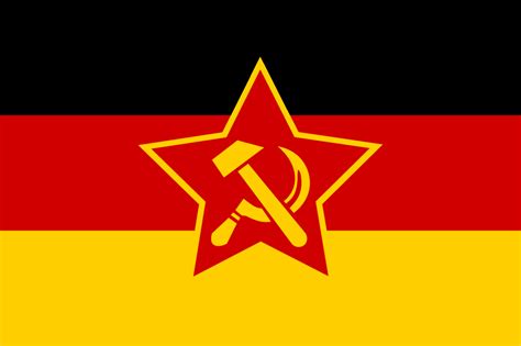 Flag of Communist Germany if it were established by the Germans instead ...