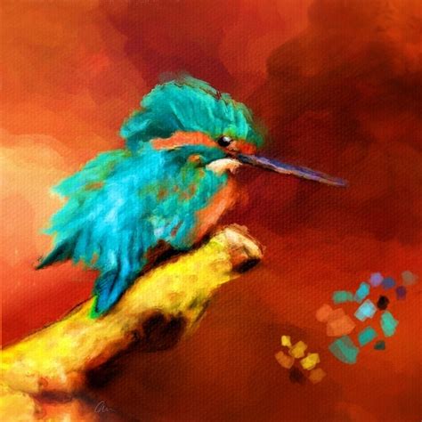 ArtStation - Digital art, painting a bird