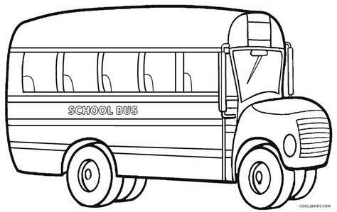 Printable school bus coloring page for kids – Artofit