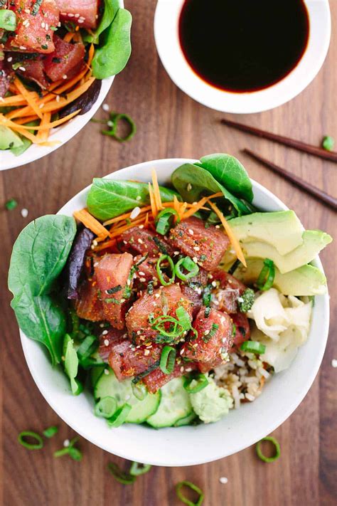 Easy Homemade Ahi Tuna Poke Bowl Recipe | Jessica Gavin