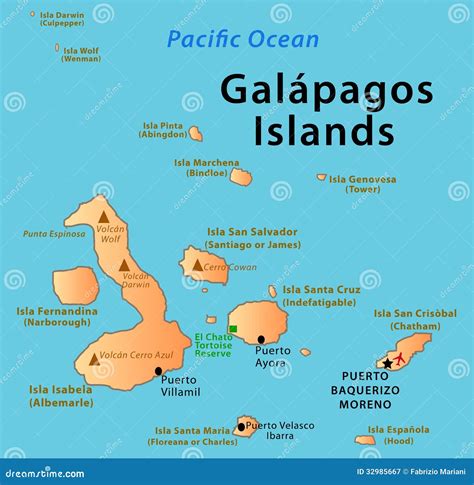 Galapagos Islands Map Vector | CartoonDealer.com #101314524