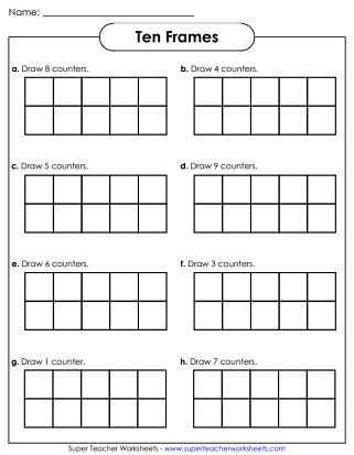 Ten-Frames Worksheets