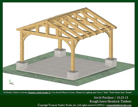 Plans, Perspectives, and Elevations of Timber Pavilions | Timber frame ...