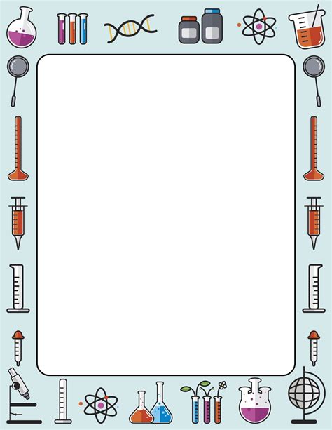 Printable Decorative Science Border Design | Chemistry projects ...