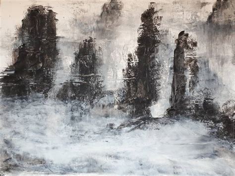 Chinese Shanshui -Zhangjiajie 张家界 Painting by Caoyun Zhan | Saatchi Art