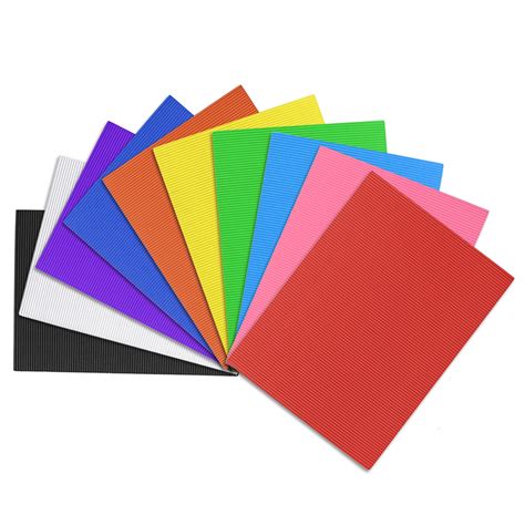 Unique Bargains Corrugated Cardboard Paper Sheets Colorful 7.87" x 11. ...