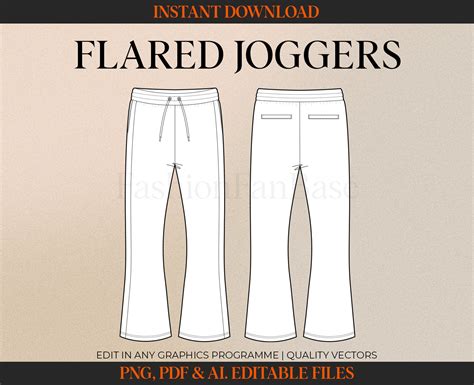 Flared Joggers Tech Drawings Sweatpant Drawing Streetwear Tech Pack ...