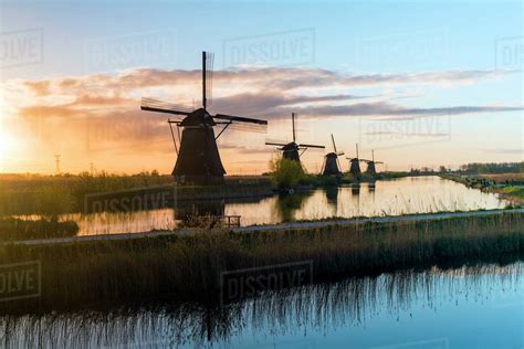 Windmills, Kinderdijk, UNESCO World Heritage Site, Netherlands, Europe ...