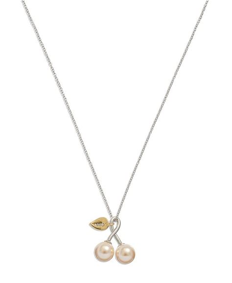 COACH Cherry Pendant Necklace - Macy's