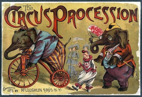 Vintage Circus Poster circus Procession Victorian - Etsy