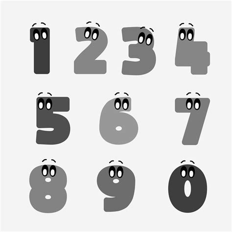 Number Cartoon Clipart