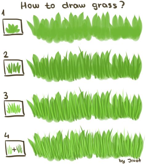 Grass Drawing Techniques