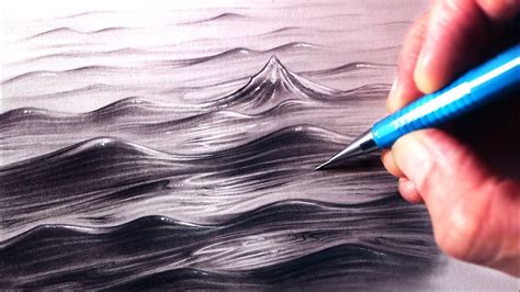 How To Draw Water With Pencil Step By Step