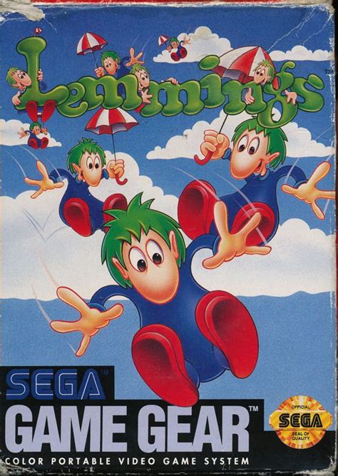 Lemmings (1992) Game Gear box cover art - MobyGames