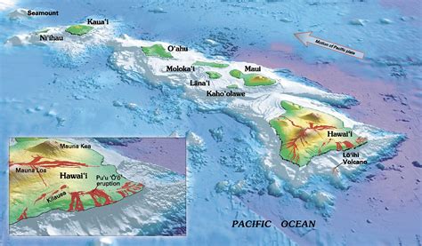 Hawaii Volcano Topographic Map / This is a map of hawaii volcanoes ...