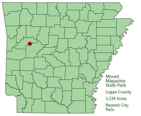 Mount Magazine State Park Arkansas Map