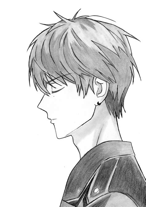 The Best 10 Anime Male Hair Drawing Side View - beypazwasuyu