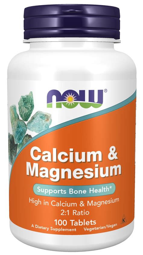 NOW Supplements, Calcium & Magnesium 2:1 Ratio, High Potency, Supports ...