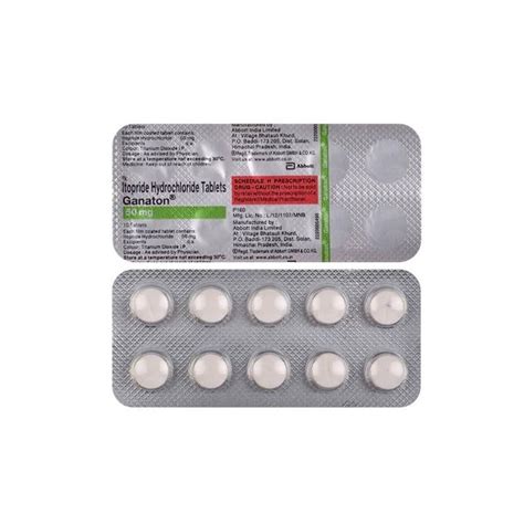 Ganaton Itopride 50mgTablet at Rs 152/strip of 10 tablets | Itopride ...