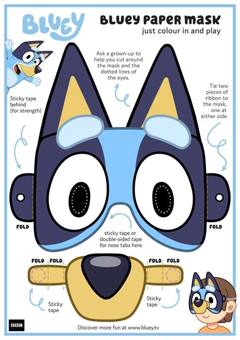 Disney Junior "Bluey" Mask | Bluey and bingo costume, Disney junior ...