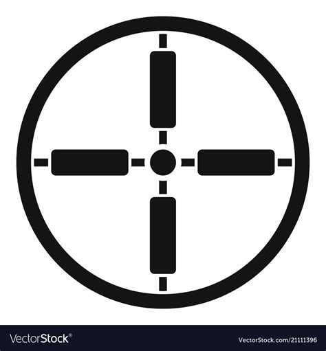 Sniper target icon simple style Royalty Free Vector Image