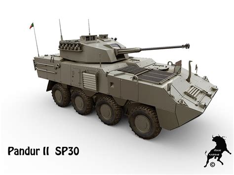 Pandur II SP30 3D Model MAX OBJ FBX | CGTrader.com