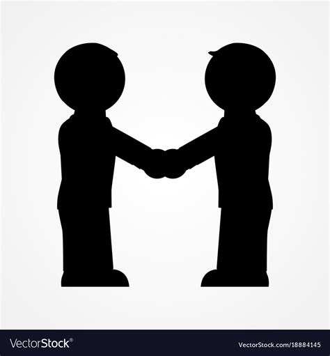 Two people handshake icon Royalty Free Vector Image