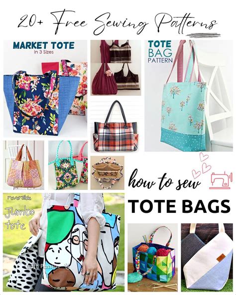 21 Free Tote Bag Patterns To Sew • Craft Passion