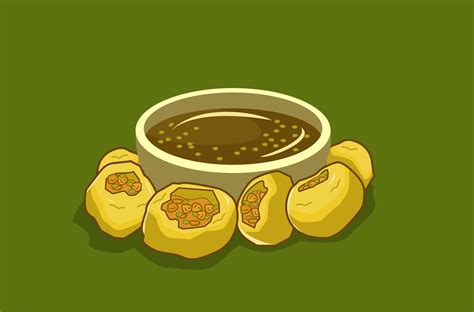 pani puri illustration one of traditional indian food vector stock ...